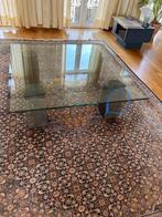 Salontafel op marmeren poten, Huis en Inrichting, Tafels | Salontafels, Ophalen, Gebruikt, Klassiek, Vierkant