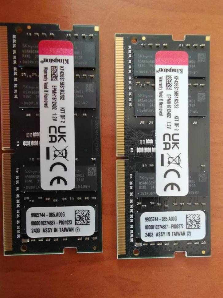 Kingston FURY Impact 32 GB (2 x 16 GB) 2666 MHz DDR4 CL15, Computers en Software, RAM geheugen, Zo goed als nieuw, 32 GB, DDR4
