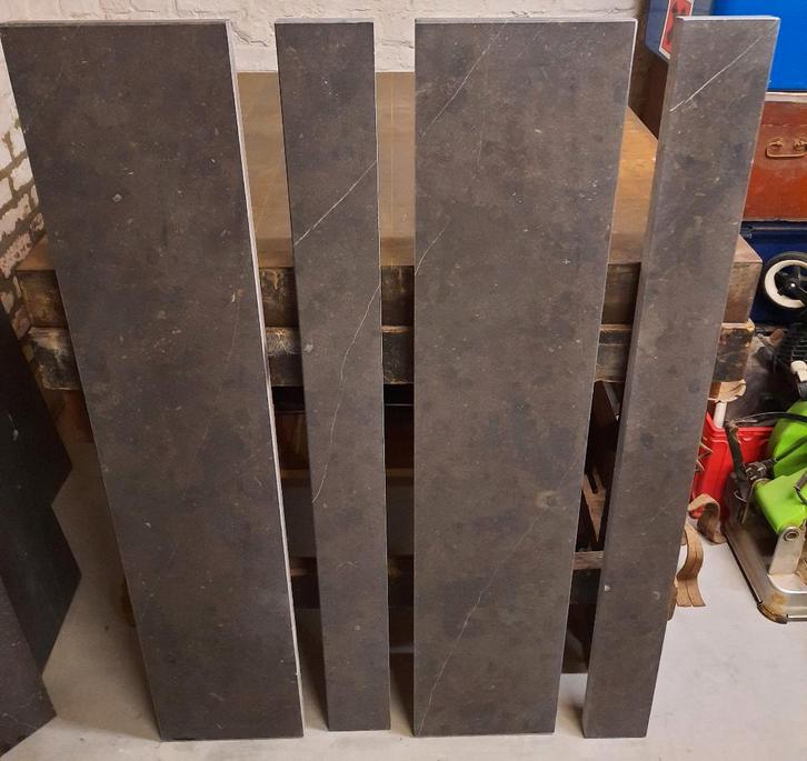 5 treden en tegentreden in Belgische blauwe steen, Tuin en Terras, Tegels en Klinkers, Nieuw, Ophalen