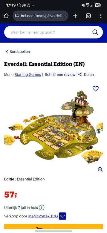 Everdell - essential edition beschikbaar voor biedingen