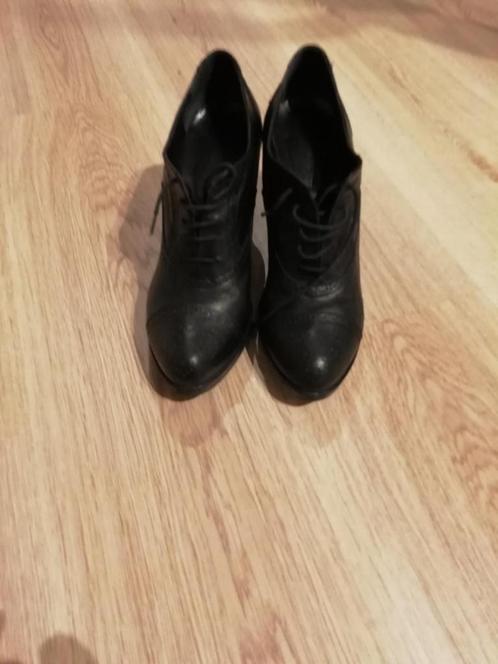 Zwarte damesschoen met hoge brede hak, nieuwstaat, D. Tucci, Kleding | Dames, Schoenen, Zo goed als nieuw, Lage of Enkellaarzen