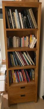 teak boekenkast, Maison & Meubles, Armoires | Bibliothèques, Comme neuf, Avec tiroir(s), 25 à 50 cm, Teck