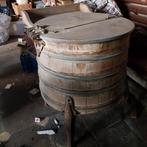 houten wastobbe op poten, Ophalen