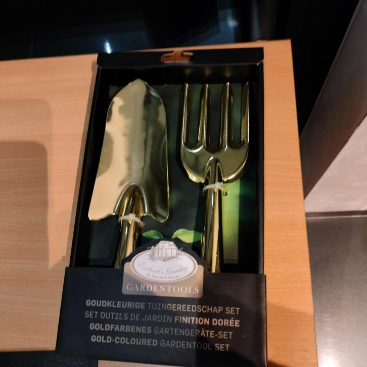 Goudkleurige tuingereedschapset NIEUW, Tuin en Terras, Hand-tuingereedschap, Nieuw, Schop, Ophalen