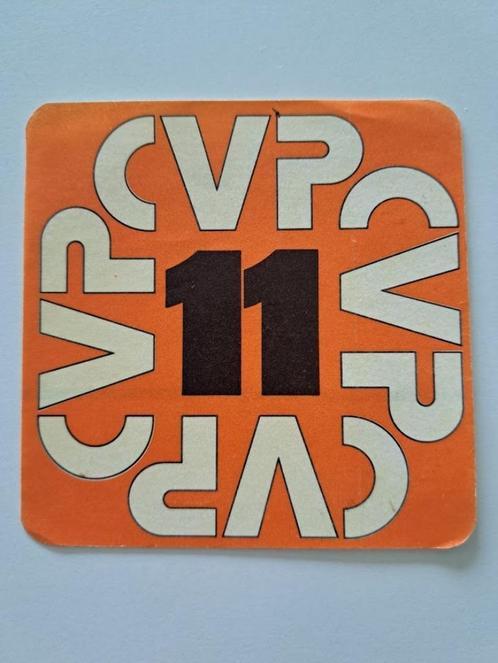 Autocollant vintage - Politique - CVP - 11 - Bon état, Collections, Autocollants, Comme neuf, Autres types, Enlèvement ou Envoi