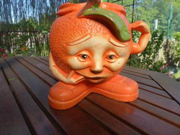 objet vintage  cache pot orange ,, Enlèvement ou Envoi