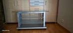 Glazen TV kast op wielen, 25 à 50 cm, Moins de 100 cm, Comme neuf, Verre