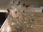 Lot van 21 bierglazen, Verzamelen, Ophalen, Gebruikt, Bierglas