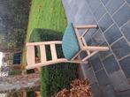 4 massief eiken stoelen. Geluchtgomd., Huis en Inrichting, Stoelen, Ophalen of Verzenden, Zo goed als nieuw, Hout