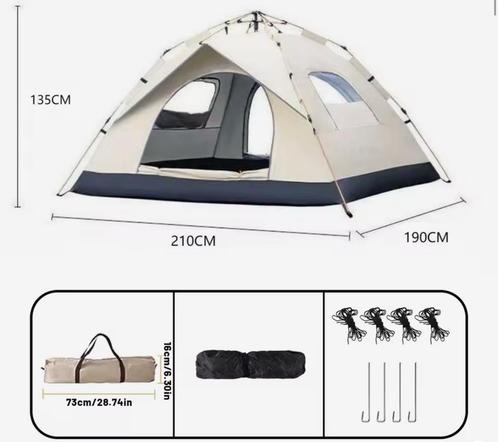 XXL Waterdichte Camping Tent – Familie Outdoor Bescherming, Caravans en Kamperen, Tenten, tot en met 4, Verzenden