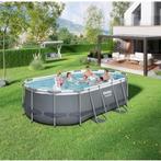 Piscine Bestway power steel 427 × 250 x 100 cm, Tuin en Terras, Zwembaden, Ophalen, Gebruikt