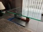 Moderne glazen salontafel, Moins de 50 cm, 50 à 100 cm, Comme neuf, Verre