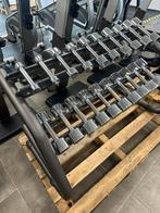 Technogym dumbbels 1-10kg + Rack (nieuwstaat), Rug, Overige typen, Metaal, Zo goed als nieuw