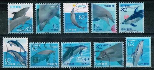 Postzegels uit Japan - K 3853 - dolfijnen, Postzegels en Munten, Postzegels | Azië, Gestempeld, Oost-Azië, Ophalen of Verzenden