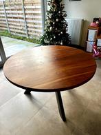 Ronde eettafel 6 personen - massief hout, Ophalen, Gebruikt, 100 tot 150 cm, Rond