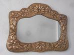 Miroir ancien cuivre repoussé (art déco - art nouveau) MM, Enlèvement ou Envoi