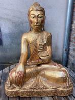 Bouddha en bois Mandalay, Comme neuf, Enlèvement ou Envoi