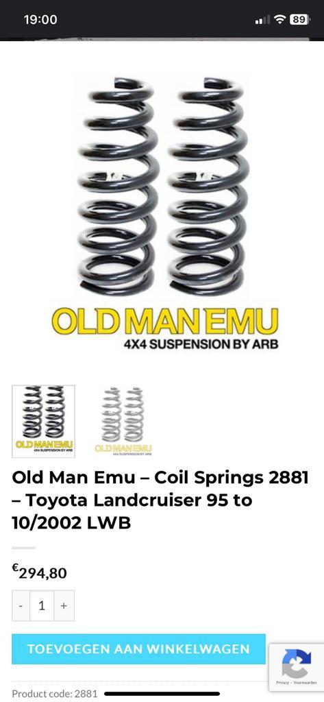 OLD MAN EMU veren Land cruiser 90/95, Auto-onderdelen, Ophanging en Onderstel, Toyota, Ophalen