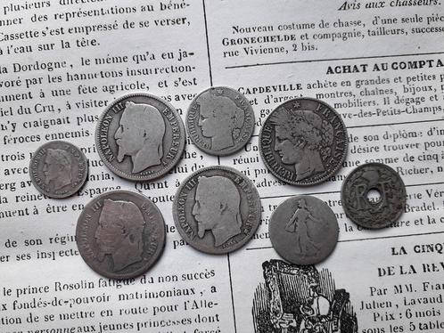 Franse zilveren munten, Postzegels en Munten, Penningen en Medailles, Zilver, Verzenden