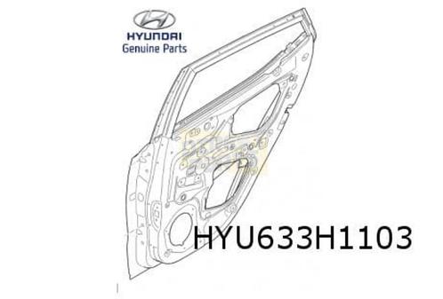 Hyundai i10 (1/14-2/20)  achterportier links (te spuiten) Or, Auto-onderdelen, Carrosserie, Deur, Hyundai, Nieuw, Ophalen of Verzenden