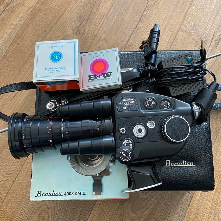 Beaulieu 4008 ZM ll, Angénieux 6-80mm f1.2*zo goed als nieuw, Audio, Tv en Foto, Videocamera's Analoog, Camera, 8mm, Ophalen of Verzenden