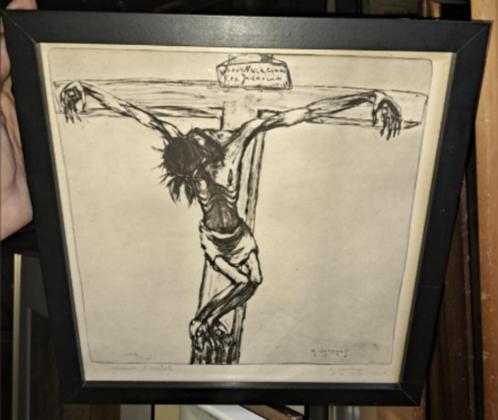 lithographie epreuve d artiste signe albert servaes, Antiek en Kunst, Kunst | Litho's en Zeefdrukken, Ophalen of Verzenden