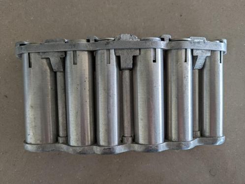 Antieke metalen geldcassette voor munten, Verzamelen, Retro, Overige typen, Ophalen of Verzenden