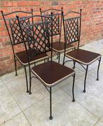 4 tuinstoelen, Ophalen, Gebruikt, Hout