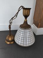 Vintage hanglamp melkglas, Huis en Inrichting, Lampen | Hanglampen, Gebruikt, Ophalen of Verzenden