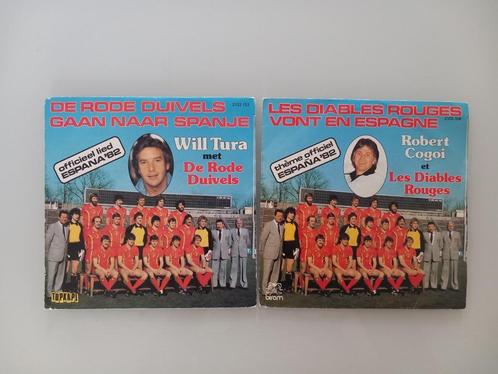 2x 7" vinyl single De Rode Duivels España 82 Voetbal WK, Cd's en Dvd's, Vinyl Singles, Single, 7 inch, Ophalen of Verzenden