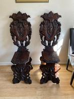 antieke eikenhouten Sgabello stoelen, Ophalen