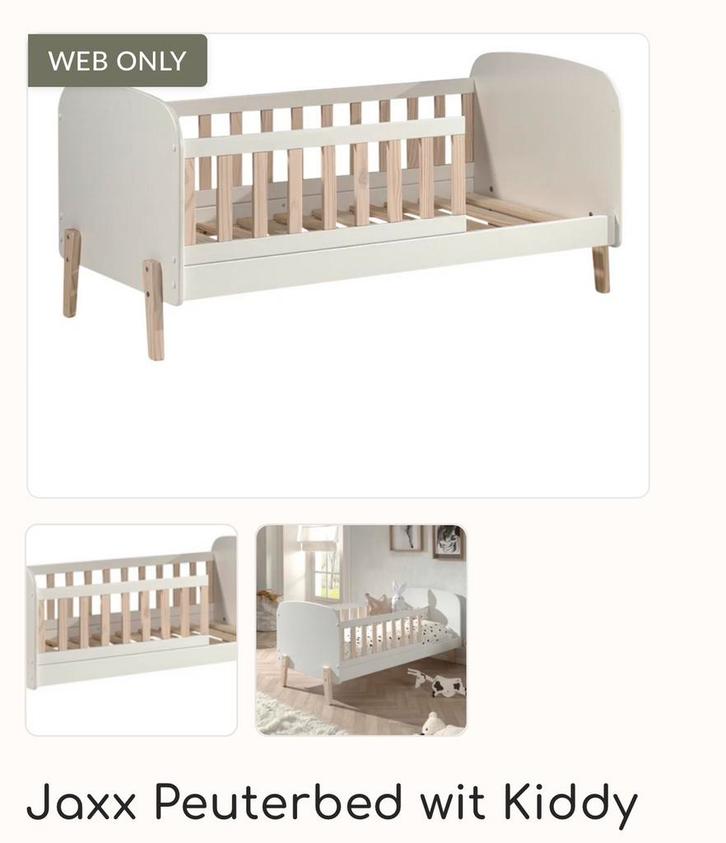 Jaxx peuterbed Kiddy wit met opberglade 140 cm, Kinderen en Baby's, Kinderkamer | Bedden, Zo goed als nieuw, Lattenbodem, Ophalen