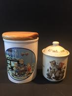 Vintage Goebel porseleinen potjes met deksel ( Hummel )., Ophalen of Verzenden, Zo goed als nieuw, Hummel