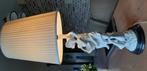 Schemerlamp   ,vintage 82cm..Materiaal albast met houten voe, Huis en Inrichting, Ophalen, Zo goed als nieuw, Overige materialen