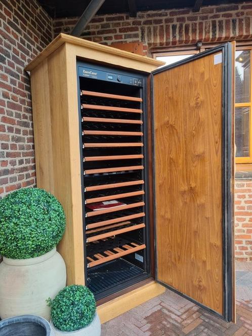 Prachtige wijnkoeler in eiken kast GRATIS LEVERING, Huis en Inrichting, Woonaccessoires | Wijnrekken, Zo goed als nieuw, Ophalen of Verzenden