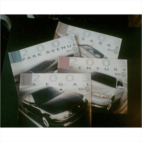 Buick Le Sabre Park Avenue Century Regal Brochure 2003 #3 En, Livres, Autos | Brochures & Magazines, Utilisé, Enlèvement ou Envoi