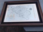 Landkaart in zilver en bladgoud, Antiek en Kunst, Ophalen