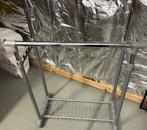 Kledingrek dubbel verstelbare stang met legbord onderaan new, Ophalen of Verzenden, Met wielen, Nieuw