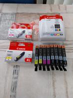 Inktpatronen Canon CLI 551. 3 magenta, 3 yellow, 4 black, Nieuw, Cartridge, Canon, Ophalen