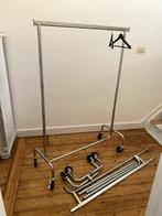 Kledingrek in chrome, Maison & Meubles, Accessoires pour la Maison | Portemanteaux, Comme neuf, Métal, Portemanteau sur pied, 150 à 200 cm
