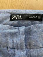 Blauwe linnen broek Zara 38, Kleding | Dames, Maat 38/40 (M), Blauw, Zara, Ophalen of Verzenden