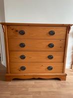 Massief houten ladenkast, Huis en Inrichting, Kasten | Ladekasten, Ophalen, Gebruikt, 100 tot 150 cm, 3 of 4 laden