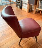 Vintage zeteltje, Huis en Inrichting, Stoelen, Vintage 50ies, Gebruikt, Eén, Rood