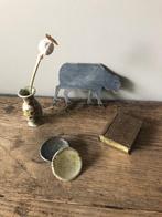 Brocante set mini voorwerpen vaasje doosje.., Ophalen of Verzenden