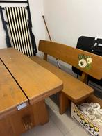 Houten tafel met banken, Tuin en Terras, Ophalen, Zo goed als nieuw