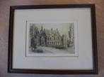 litho/ets, Kasteel Walburg, sint-niklaas, Antiek en Kunst, Ophalen