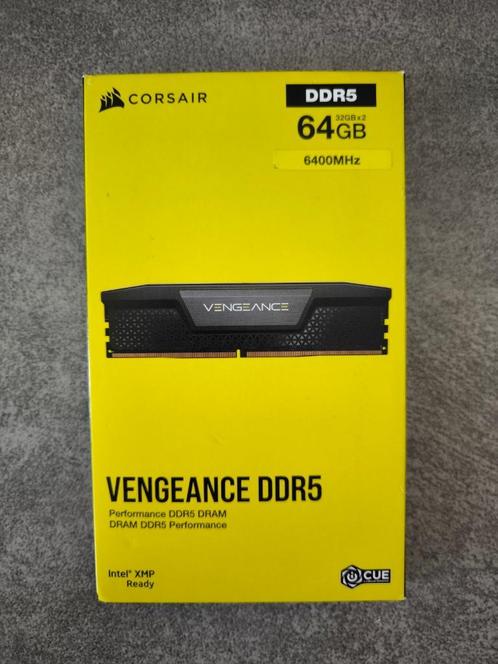 Corsair Vengeance CMK64GX5M2B6400C32, Informatique & Logiciels, Mémoire RAM, Neuf, Desktop, 64 GB, DDR5, Enlèvement