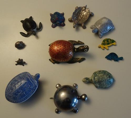 Collectie 12 schildpadden, Verzamelen, Dierenverzamelingen, Gebruikt, Reptiel of Amfibie, Ophalen of Verzenden
