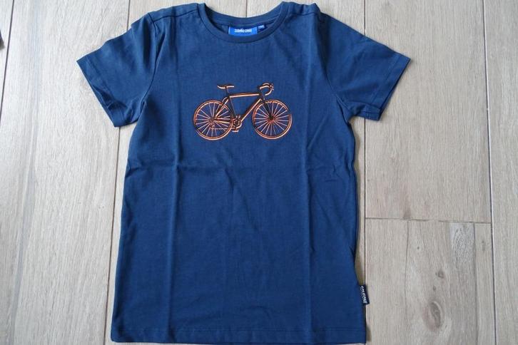 Donkerblauwe T-shirt fiets Someone maat 140, Kinderen en Baby's, Kinderkleding | Maat 140, Zo goed als nieuw, Jongen, Shirt of Longsleeve