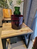 Burgundy Glass Accent Piece, Huis en Inrichting, Woonaccessoires | Vazen, Ophalen, Minder dan 50 cm, Rood, Glas